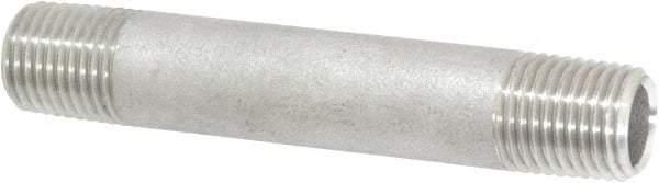 Merit Brass - Schedule 40, 1/4" Pipe x 3" Long, Grade 316/316L Stainless Steel Pipe Nipple - Welded & Threaded - Strong Tooling