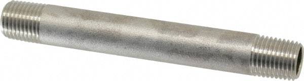 Merit Brass - Schedule 40, 1/4" Pipe x 4" Long, Grade 316/316L Stainless Steel Pipe Nipple - Welded & Threaded - Strong Tooling