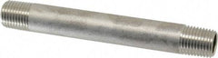 Merit Brass - Schedule 40, 1/4" Pipe x 4" Long, Grade 316/316L Stainless Steel Pipe Nipple - Welded & Threaded - Strong Tooling