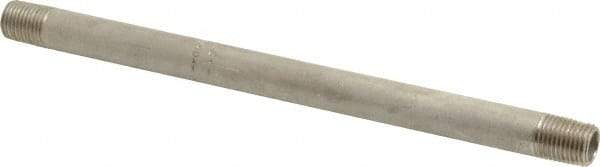 Merit Brass - Schedule 40, 1/4" Pipe x 8" Long, Grade 316/316L Stainless Steel Pipe Nipple - Welded & Threaded - Strong Tooling