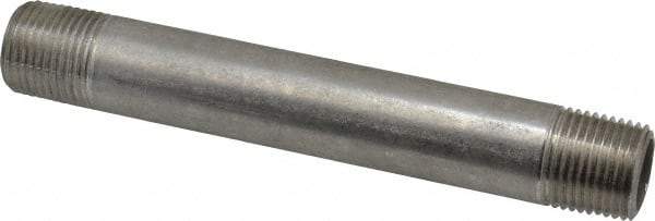 Merit Brass - Schedule 40, 1/2" Pipe x 5-1/2" Long, Grade 316/316L Stainless Steel Pipe Nipple - Welded & Threaded - Strong Tooling