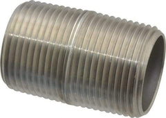 Merit Brass - Schedule 40, 1" Pipe x 2" Long, Grade 316/316L Stainless Steel Pipe Nipple - Welded & Threaded - Strong Tooling