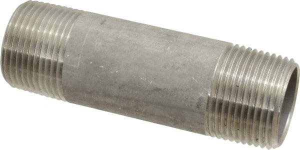 Merit Brass - Schedule 40, 1" Pipe x 4" Long, Grade 316/316L Stainless Steel Pipe Nipple - Welded & Threaded - Strong Tooling