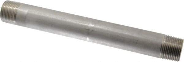 Merit Brass - Schedule 40, 1" Pipe x 10" Long, Grade 316/316L Stainless Steel Pipe Nipple - Welded & Threaded - Strong Tooling