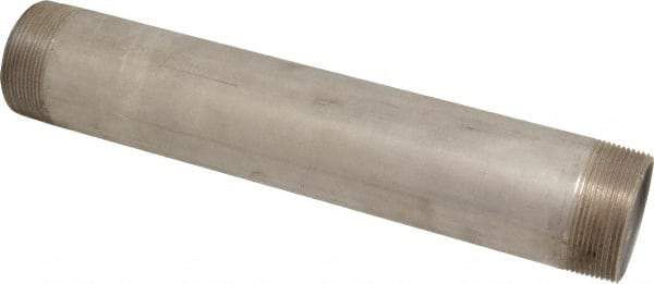 Merit Brass - Schedule 40, 2" Pipe x 12" Long, Grade 316/316L Stainless Steel Pipe Nipple - Welded & Threaded - Strong Tooling