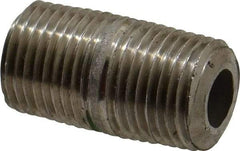 Merit Brass - Schedule 80, 1/8" Pipe x 3/4" Long, Grade 316/316L Stainless Steel Pipe Nipple - Seamless & Threaded - Strong Tooling