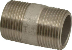 Merit Brass - Schedule 80, 1" Pipe x 2" Long, Grade 316/316L Stainless Steel Pipe Nipple - Seamless & Threaded - Strong Tooling