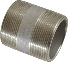 Merit Brass - Schedule 80, 2" Pipe x 2-1/2" Long, Grade 316/316L Stainless Steel Pipe Nipple - Seamless & Threaded - Strong Tooling