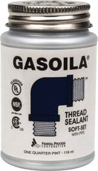 Federal Process - 1/4 Pt Brush Top Can Blue/Green Easy Seal Applicator with Gasoila Soft-Set - 600°F Max Working Temp - Strong Tooling