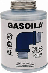 Federal Process - 1 Pt Brush Top Can Blue/Green Easy Seal Applicator with Gasoila Soft-Set - 600°F Max Working Temp - Strong Tooling