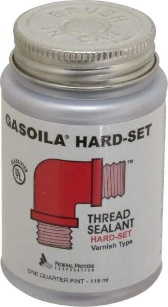 Federal Process - 1/4 Pt Brush Top Can Red Federal Gasoila Hard-Set - 350°F Max Working Temp - Strong Tooling