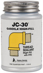 Federal Process - 1/4 Pt Brush Top Can Oyster White Federal JC-30 Thread Sealant with PTFE - 500°F Max Working Temp - Strong Tooling