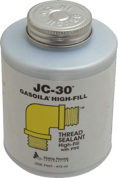 Federal Process - 1 Pt Brush Top Can Oyster White Federal JC-30 Thread Sealant with PTFE - 500°F Max Working Temp - Strong Tooling