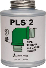 Federal Process - 1 Pt Brush Top Can Gray Federal PLS-2 Premium Thread & Gasket Sealant - 600°F Max Working Temp - Strong Tooling