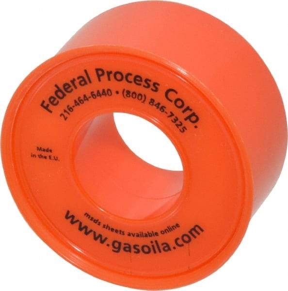 Federal Process - 3/4" Wide x 500" Long General Purpose Pipe Repair Tape - 3 mil Thick, -450 to 550°F, White - Strong Tooling