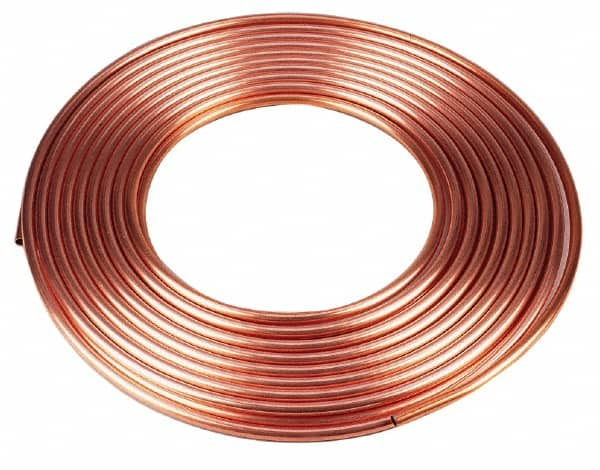 Mueller Industries - 60' Long, 3/4" OD x 5/8" ID, Copper Seamless Tube - 0.049" Wall Thickness, 0.418 Ft/Lb - Strong Tooling