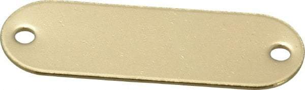 C.H. Hanson - 1-29/32 Inch Wide, Style 1, Brass Blank Metal Plate - 5/8 Inch High, 50 Pieces - Strong Tooling