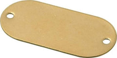 C.H. Hanson - 2-1/8 Inch Wide, Style 1, Brass Blank Metal Plate - 1 Inch High, 25 Pieces - Strong Tooling