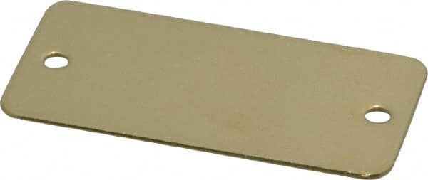 C.H. Hanson - 2 Inch Wide, Style 2, Brass Blank Metal Plate - 1 Inch High, 25 Pieces - Strong Tooling