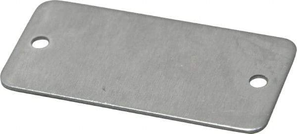 C.H. Hanson - 2 Inch Wide, Style 2, Aluminum Blank Metal Plate - 1 Inch High, 50 Pieces - Strong Tooling