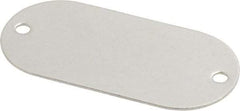 C.H. Hanson - 2-1/8 Inch Wide, Style 1, Stainless Steel Blank Metal Plate - 1 Inch High, 10 Pieces - Strong Tooling