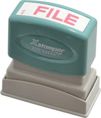 Value Collection - File, Red Pre-Inked Stamp - 1/2 Inch Wide x 1-5/8 Inch Long - Strong Tooling