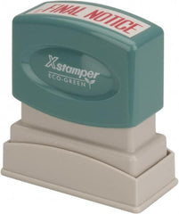 Value Collection - Final Notice, Red Pre-Inked Stamp - 1/2 Inch Wide x 1-5/8 Inch Long - Strong Tooling