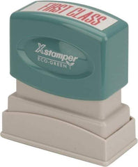 Value Collection - First Class, Red Pre-Inked Stamp - 1/2 Inch Wide x 1-5/8 Inch Long - Strong Tooling