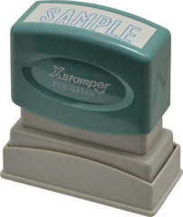 Value Collection - Sample, Blue Pre-Inked Stamp - 1/2 Inch Wide x 1-5/8 Inch Long - Strong Tooling