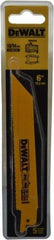 DeWALT - 6" Long x 1" Thick, Bi-Metal Reciprocating Saw Blade - Straight Profile, 10 to 14 TPI, Toothed Edge, Universal Shank - Strong Tooling