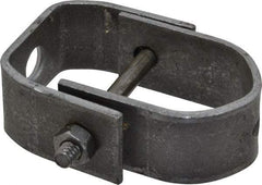 Made in USA - 1" Pipe, 3/8" Rod, Carbon Steel Adjustable Clevis Hanger - Black Coated, 610 Lb Capacity - Strong Tooling