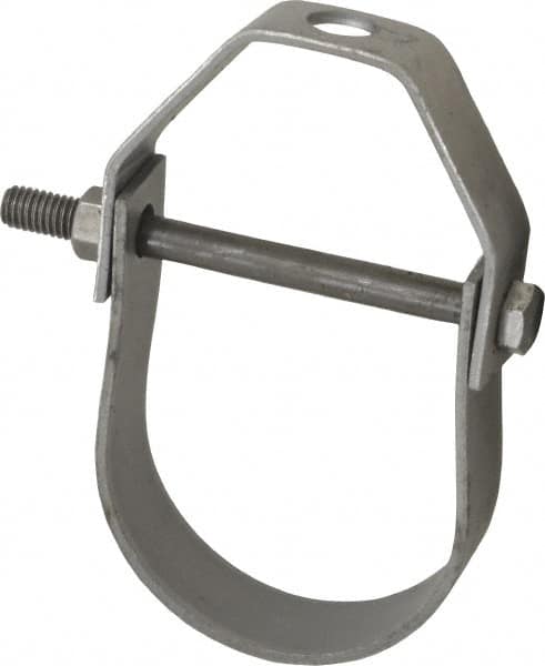 Made in USA - 2-1/2" Pipe, 1/2" Rod, Carbon Steel Adjustable Clevis Hanger - Black Coated, 1,130 Lb Capacity - Strong Tooling