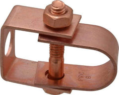 Value Collection - 1/2" Pipe, 3/8" Rod, Carbon Steel Adjustable Clevis Hanger - Copper Plated, 150 Lb Capacity - Strong Tooling