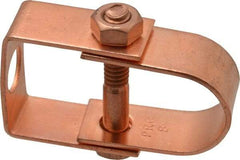 Value Collection - 3/4" Pipe, 3/8" Rod, Carbon Steel Adjustable Clevis Hanger - Copper Plated, 250 Lb Capacity - Strong Tooling