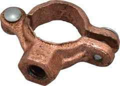 Value Collection - 3/4" Pipe, 3/8" Rod, Copper Painted Split Clamp - 180 Lb Capacity, Malleable Iron - Strong Tooling