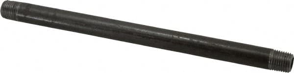 Value Collection - Schedule 40, 1/4" Diam x 8" Long Steel Black Pipe Nipple - Threaded - Strong Tooling