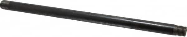 Value Collection - Schedule 40, 1/4" Diam x 10" Long Steel Black Pipe Nipple - Threaded - Strong Tooling