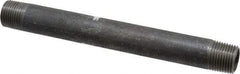 Made in USA - Schedule 40, 1/2" Diam x 7" Long Steel Black Pipe Nipple - Threaded - Strong Tooling