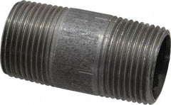 Made in USA - Schedule 40, 3/4" Diam x 2" Long Steel Black Pipe Nipple - Threaded - Strong Tooling