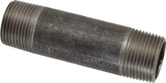 Made in USA - Schedule 40, 3/4" Diam x 3-1/2" Long Steel Black Pipe Nipple - Threaded - Strong Tooling