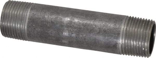 Made in USA - Schedule 40, 3/4" Diam x 4" Long Steel Black Pipe Nipple - Threaded - Strong Tooling