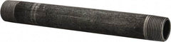 Made in USA - Schedule 40, 3/4" Diam x 8" Long Steel Black Pipe Nipple - Threaded - Strong Tooling