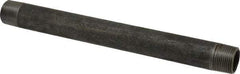 Made in USA - Schedule 40, 3/4" Diam x 10" Long Steel Black Pipe Nipple - Threaded - Strong Tooling