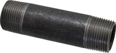 Made in USA - Schedule 40, 1" Diam x 4-1/2" Long Steel Black Pipe Nipple - Threaded - Strong Tooling