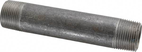 Made in USA - Schedule 40, 1" Diam x 6" Long Steel Black Pipe Nipple - Threaded - Strong Tooling