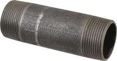 Made in USA - Schedule 40, 1-1/4" Diam x 4-1/2" Long Steel Black Pipe Nipple - Threaded - Strong Tooling