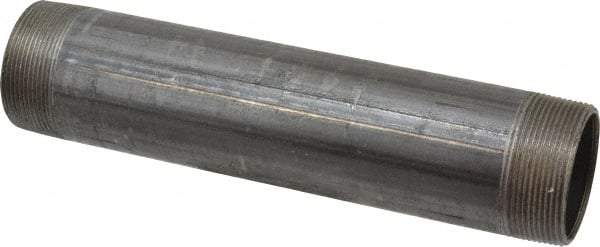 Made in USA - Schedule 40, 2" Diam x 10" Long Steel Black Pipe Nipple - Threaded - Strong Tooling