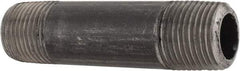 Made in USA - Schedule 80, 3/8" Diam x 2-1/2" Long Steel Black Pipe Nipple - Threaded - Strong Tooling