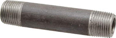 Made in USA - Schedule 80, 3/8" Diam x 3" Long Steel Black Pipe Nipple - Threaded - Strong Tooling