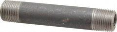 Made in USA - Schedule 80, 3/8" Diam x 3-1/2" Long Steel Black Pipe Nipple - Threaded - Strong Tooling